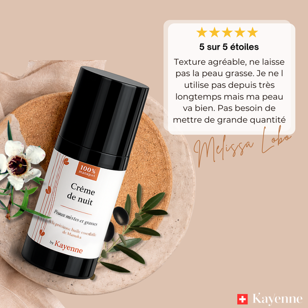 100 % natürliche Nachtcreme | Fettige und Mischhaut