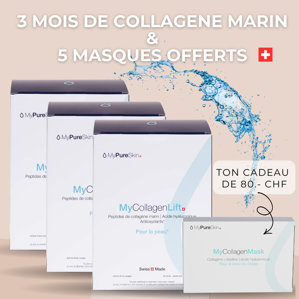 3 MyCollagenLift + 5 Masques à l'acide hyaluronique Offerts